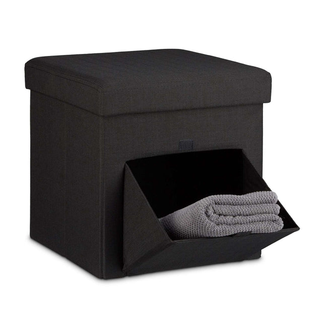 Folding stool with flap