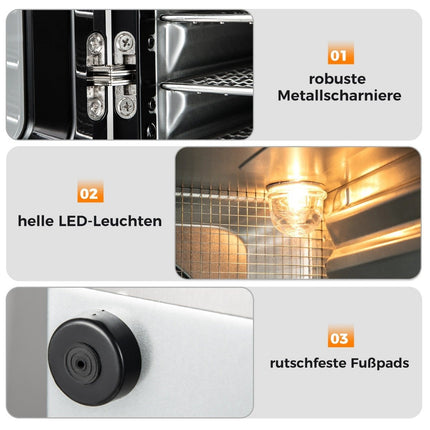 Pārtikas žāvētājs, 600 W, 7 nerūsējošā tērauda paplātes, 24 stundu taimeris