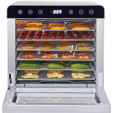 Food Dehydrator, 6-Tray Stainless Steel, 700W