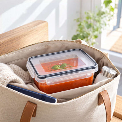 Food Storage Container Set of 7 with Airtight Click Lids, Freezer Safe, Clear
