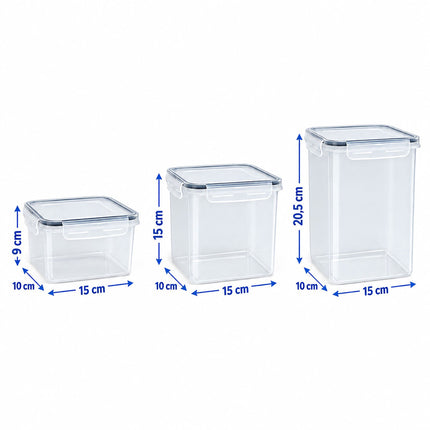 Food Storage Container Set with Click-Lock Lids, 16 Pieces, Airtight, Stackable