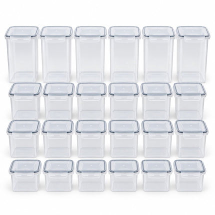 Food Storage Container Set with Click-Lock Lids, 24 Pieces, Airtight, Stackable