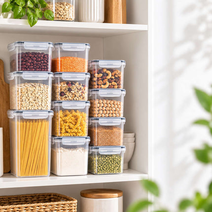 Food Storage Container Set with Click-Lock Lids, 24 Pieces, Airtight, Stackable