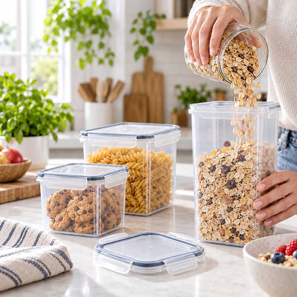 Food Storage Container Set with Click-Lock Lids, 32 Pieces, Airtight, Stackable