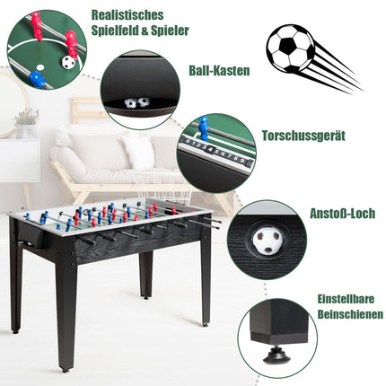 Galda futbols, sacensību izmērs, 122 x 61 x 79 cm, melns