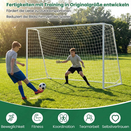 Futbola vārti ar izturīgu metāla rāmi un PE tīklu 300x204 cm