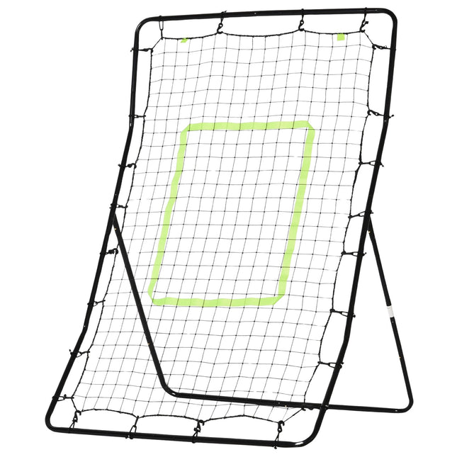 Atlēkušās bumbas vārtu atsitiena sienas tīkls, tērauds+petrons, 75x126 cm, futbola treniņu līdzeklis, melns