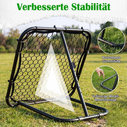 Futbola bumbas atlēkšanas grozs 85x85 cm, 5 leņķi, salokāms