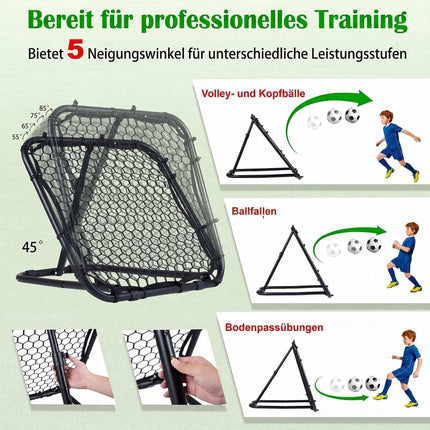 Futbola bumbas atlēkšanas grozs 85x85 cm, 5 leņķi, salokāms