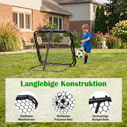 Futbola bumbas atlēkšanas grozs 85x85 cm, 5 leņķi, salokāms