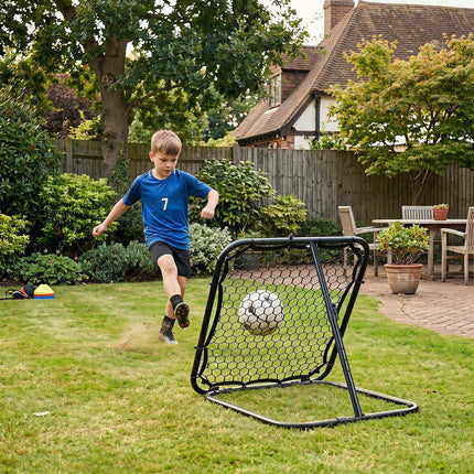 Futbola bumbas atlēkšanas grozs 85x85 cm, 5 leņķi, salokāms