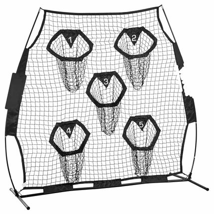 Football Throwing Target Net 6x6 ft, 5 Pockets, Bag