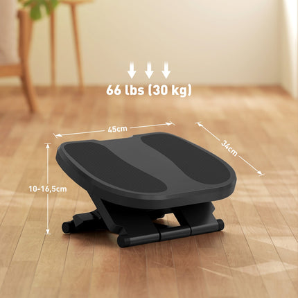 Kāju balsta rakstāmgalds, 3 līmeņu regulējams kāju balsts, ergonomisks kāju balsts, mājas birojam, birojam, pelēks