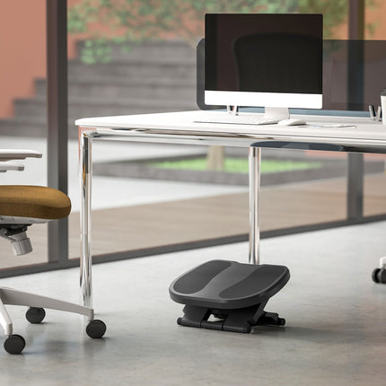Kāju balsta rakstāmgalds, 3 līmeņu regulējams kāju balsts, ergonomisks kāju balsts, mājas birojam, birojam, pelēks