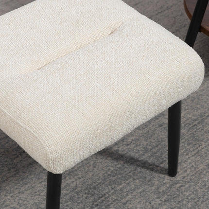 Kāju balsts ar šenila spilvenu, tērauda kājas, 45x41x38 cm