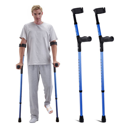 Forearm Crutches, Adjustable Aluminum Pair, 350 lb