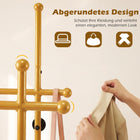 Freestanding Clothes Rack with Double Rods and Hooks