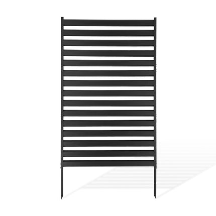 Freestanding Metal Privacy Screen, 38 x 72 in, Black