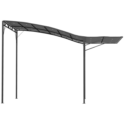 Brīvi stāvoša pergola ar izvelkamu nojumi, tērauda rāmis