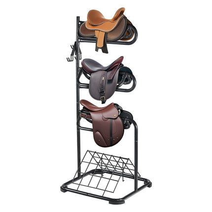 Freestanding Saddle Rack, 3-Tier Rotating, 30 x 30 x 68.5 in