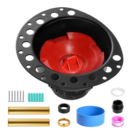 Freestanding Tub Drain Rough-In Kit, ABS, 2 Brass Tailpipes