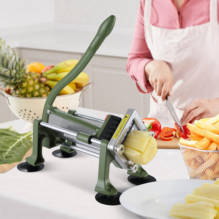 French Fry Cutter, 1/2 and 3/8-Inch Blades, Suction Base