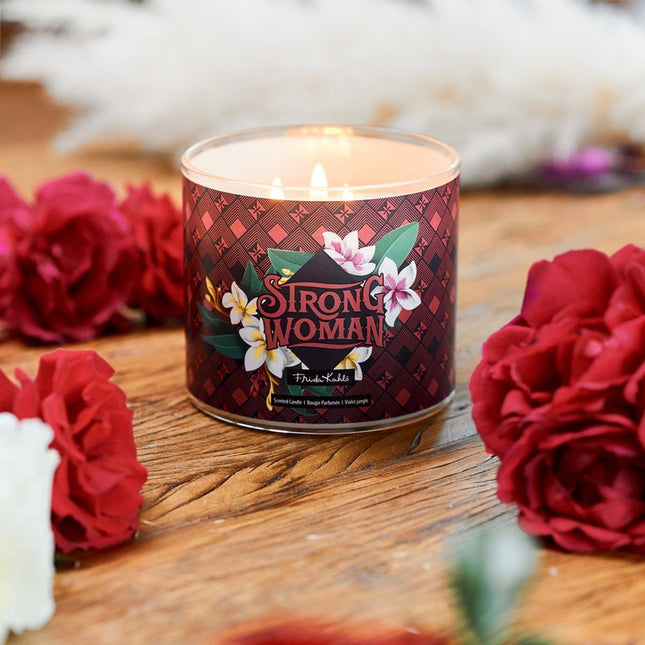 Aromātiskā svece "Frida Kahlo" - māksliniecisks stikla dizains