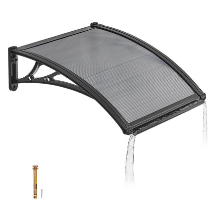 Front Door Awning 24 x 24 in, Polycarbonate, Drainage