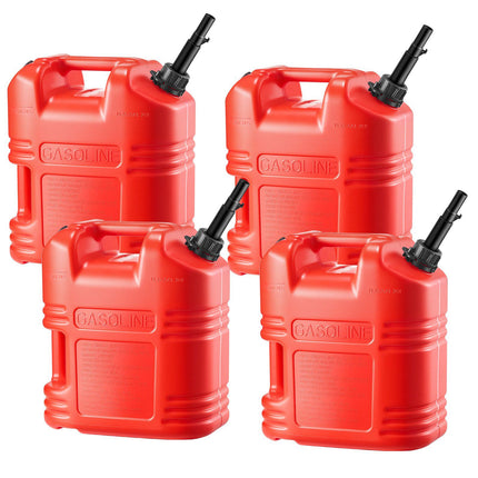 Fuel Container 19L, 4-Pack Gas Can With Spout, Scale