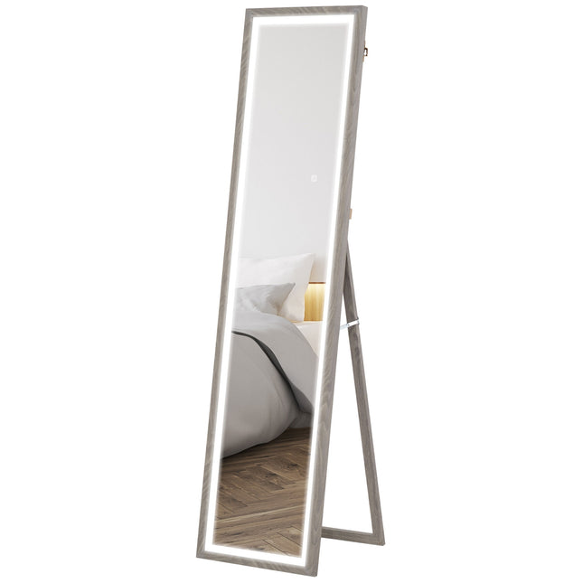 Pilna garuma LED spogulis, 40x160 cm, skārienvadība, regulējams spilgtums