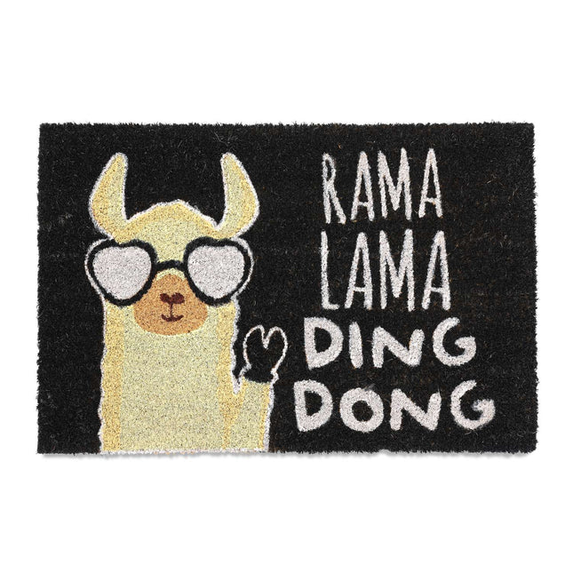Smieklīgs lamas kokosšķiedras paklājiņš iekštelpām/ārā