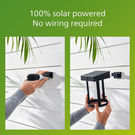Fyce Wall Lamp Straight Solar Cell Ultra Efficient LED 200lm Black