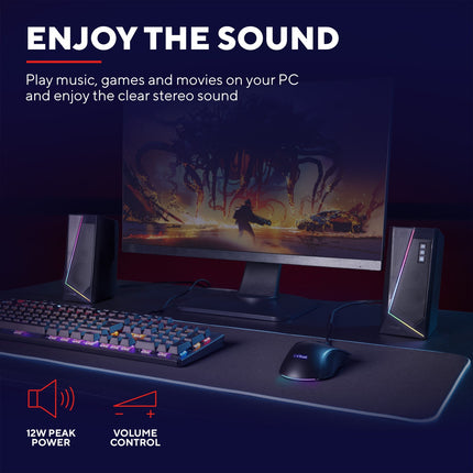 GXT 609 Zoxa RGB Gaming speakers 12W
