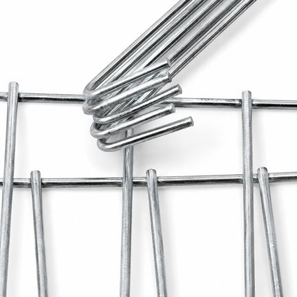 Galvanised Steel Gabion Basket, 150x50x100 cm, Silver
