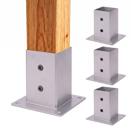 Cinkota tērauda stabu balsti, 4 gabalu komplekts – 70x70 mm