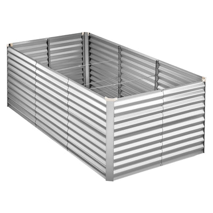 Galvanized Raised Garden Bed 8 x 4 x 3 Ft, Alu-Zinc