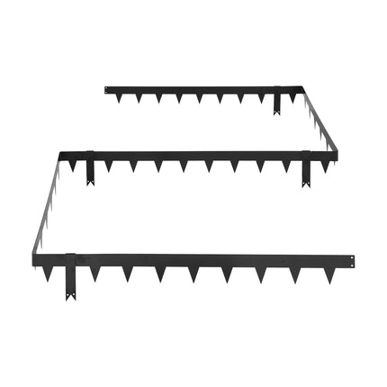 Galvanized Steel Landscape Edging, 10-Pack, 40 x 4.5 in, Black