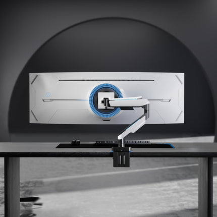 Gaming monitor arm 17-32" with lighting Black/White