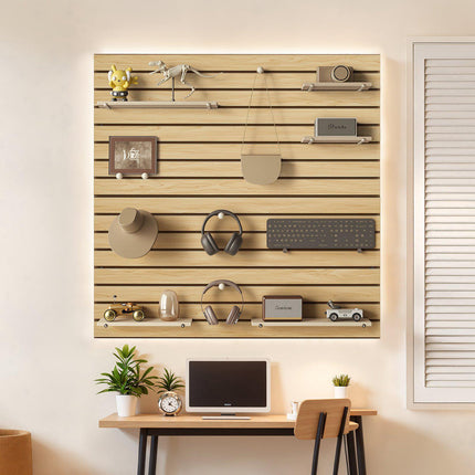 Garage Slatwall Panels, 4x4 ft MDF, 2-Pack