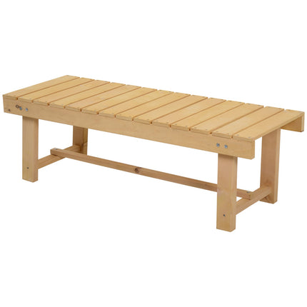 Dārza sols, divvietīgs, izgatavots no masīvkoka, rustikāla stila dārza mēbeles, dabīgs, 110x38x35 cm
