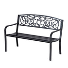 2-seater metal garden bench - perfect for parks and patios