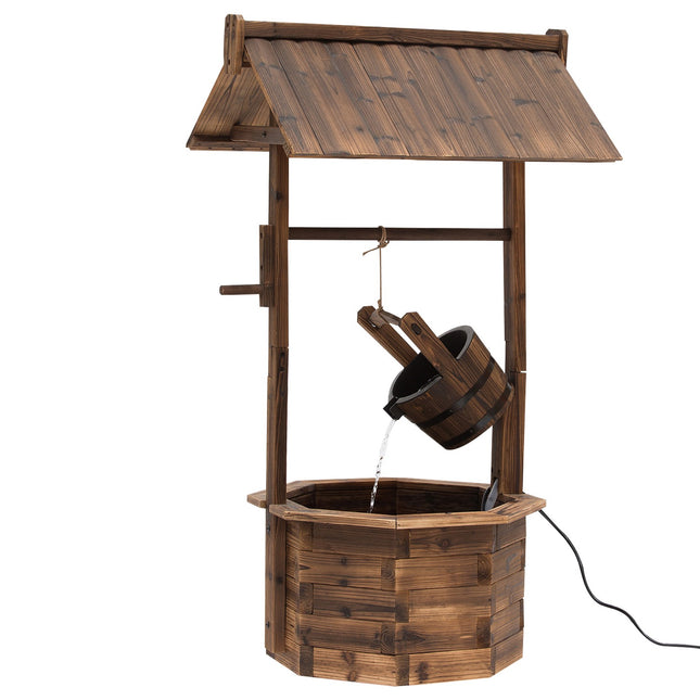 Dārza strūklaka, Dekoratīva strūklaka, Ūdenskritums, Regulējama, Masīvkoks, Brūna, 68 X 57 X 118 Cm