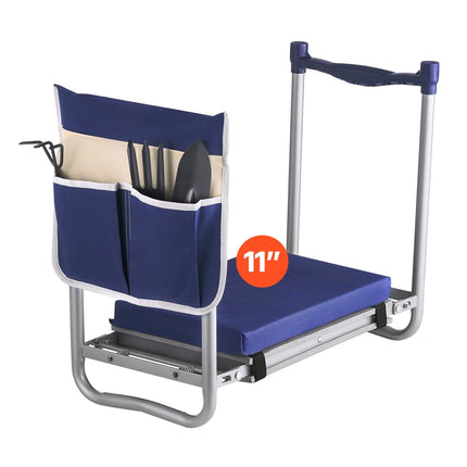 Garden Kneeler and Seat – Folding Stool, Tool Bag, 360 lb