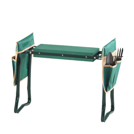 Garden Kneeler and Seat, Folding Stool with 2 Tool Bags