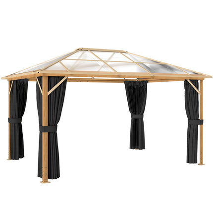 Dārza paviljons 4x3m, polikarbonāta jumts, alumīnija rāmis