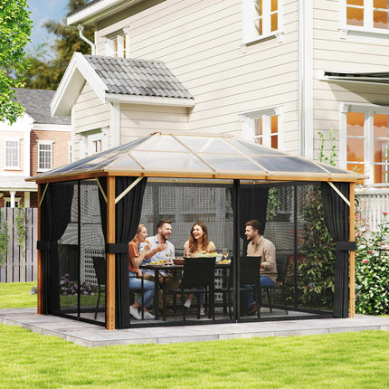 Dārza paviljons 4x3m, polikarbonāta jumts, alumīnija rāmis