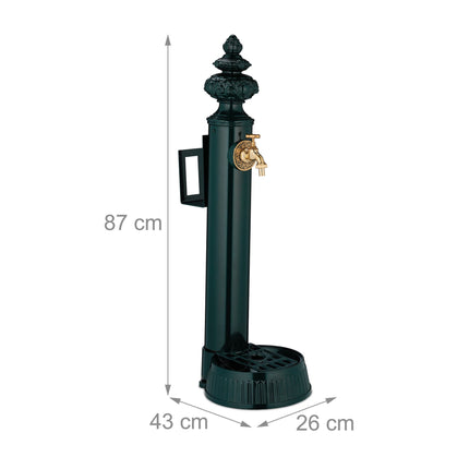 Dārza strūklaka, 83 cm - krāns, izlietne, šļūtenes turētājs