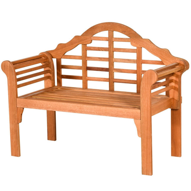 Garden bench folding wooden bench for outdoor use 123 x 54 x 96 cm natural