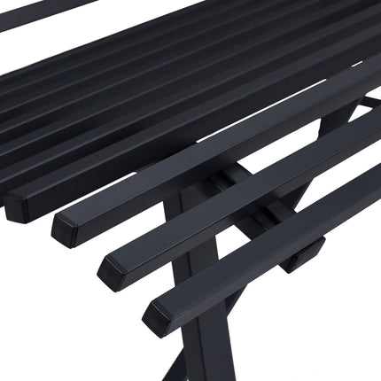 Garden bench in steel, anthracite
