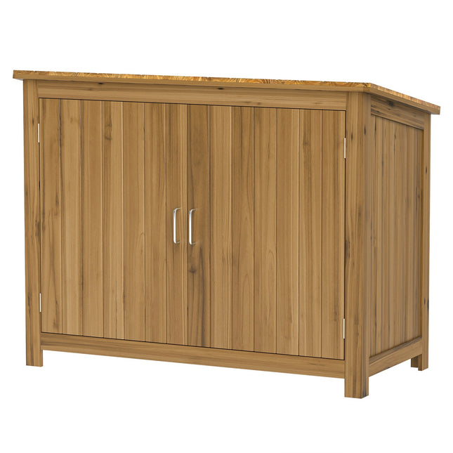 Dārza skapis, koka, instrumentu šķūnis, laikapstākļiem izturīgs 110x50x85cm, instrumentu šķūnis ar durvīm, jumta segums, plaukti, instrumentu skapis, dārza šķūnis, instrumentu skapis, dārza šķūnis, dārza šķūnis dārza terasei, pagal